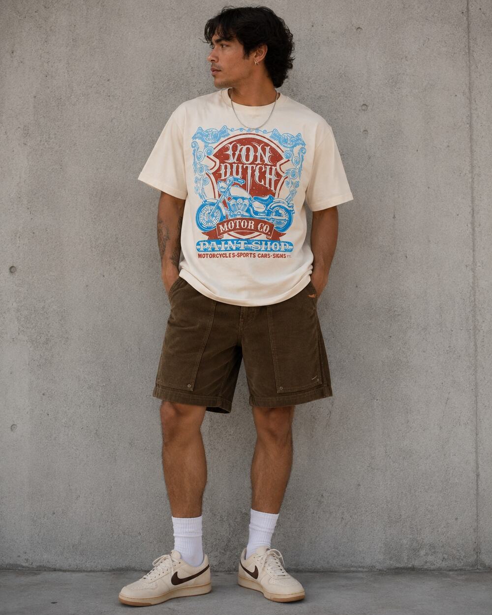 Von Dutch Motor Co. Paint Shop Graphic T-Shirt XL —  Motorcycle Biker Tee